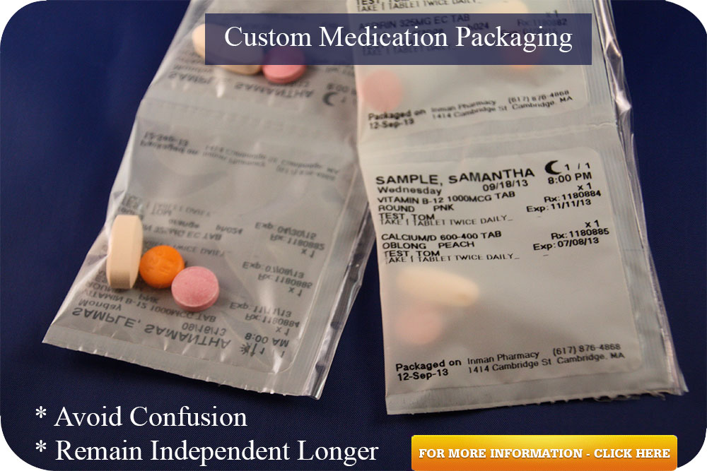 Custom packaged medications